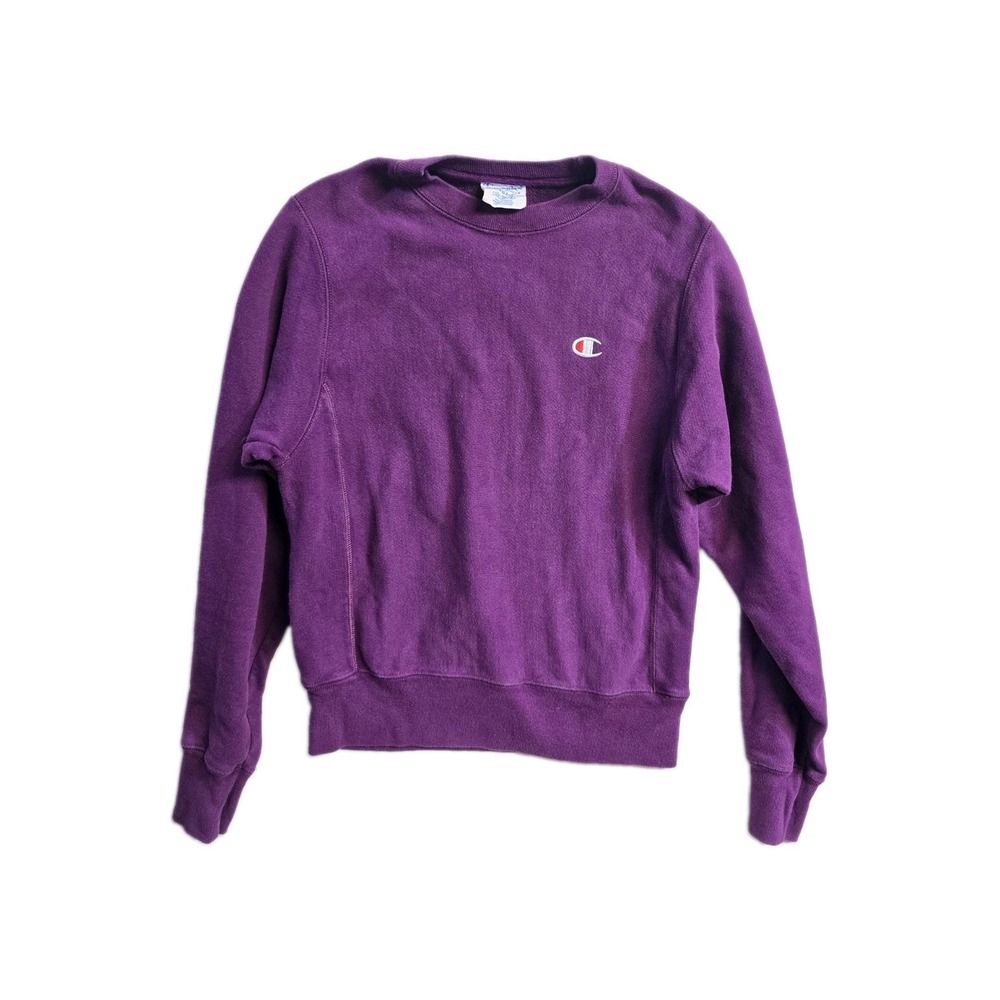 Champion Reverse Weave Men's  Purple  Sweatshirt XS Cotton Blend  Logo